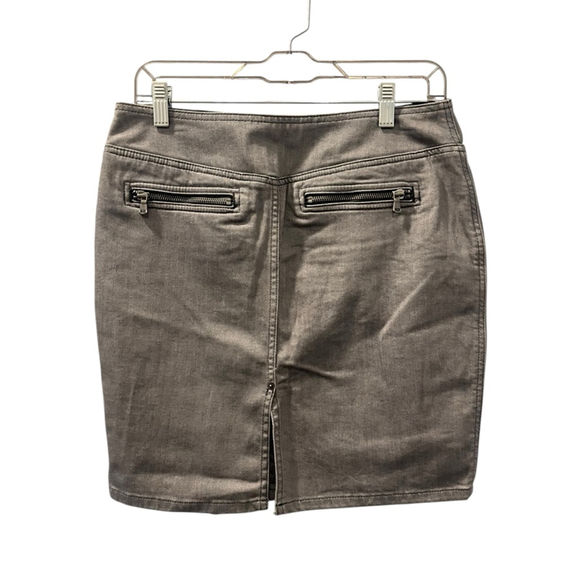 Marc Jacobs Gray Denim Zipper Mini Jean Skirt Size 6 Women's Cotton Blend Grey - Picture 5 of 6